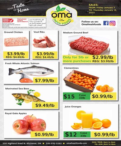 Oma Fresh Foods Flyer January 7 to 13