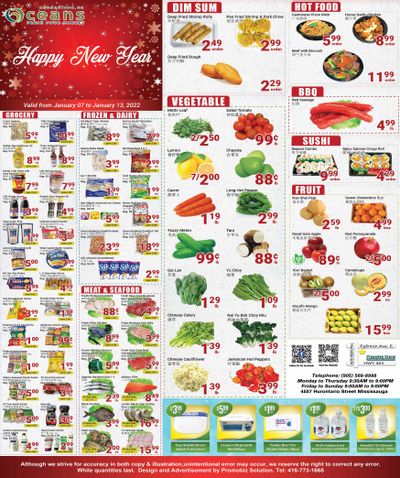Oceans Fresh Food Market (Mississauga) Flyer January 7 to 13