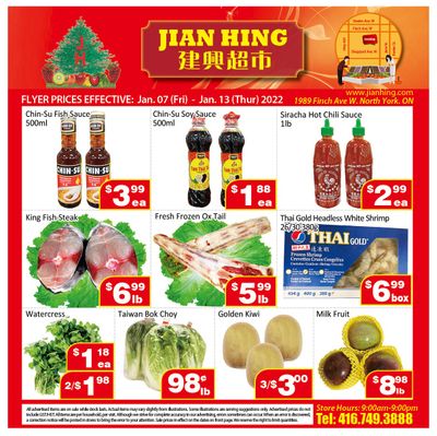 Jian Hing Supermarket (North York) Flyer January 7 to 13