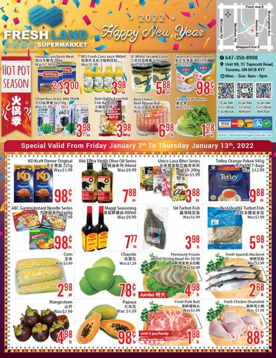 FreshLand Supermarket Flyer January 7 to 13