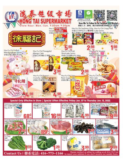Hong Tai Supermarket Flyer January 7 to 13
