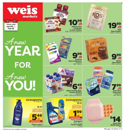 Weis (MD, NY, PA) Weekly Ad Flyer January 7 to January 14