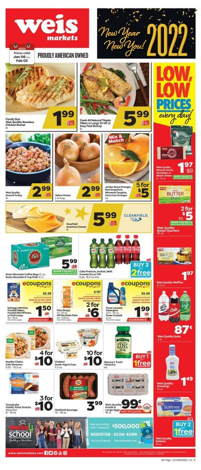 Weis (MD, NY, PA) Weekly Ad Flyer January 7 to January 14