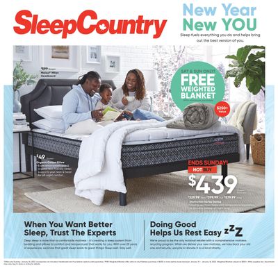 Sleep Country Flyer January 10 to 16