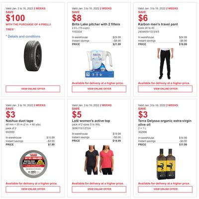 Costco Canada Coupons/Flyers Deals at All Costco Wholesale Warehouses in Canada, Until January 16