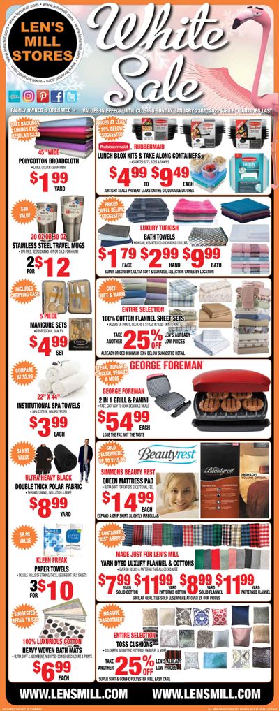 Len's Mill Stores Flyer January 10 to 23