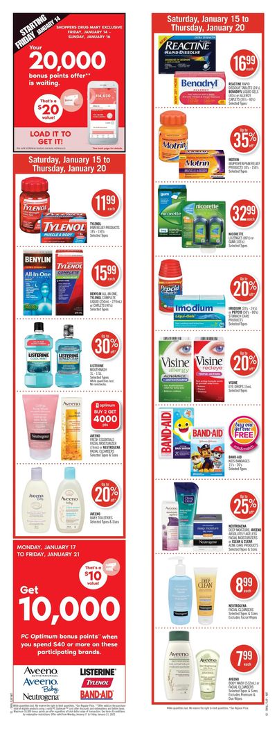Shoppers Drug Mart (ON) Flyer January 15 to 20