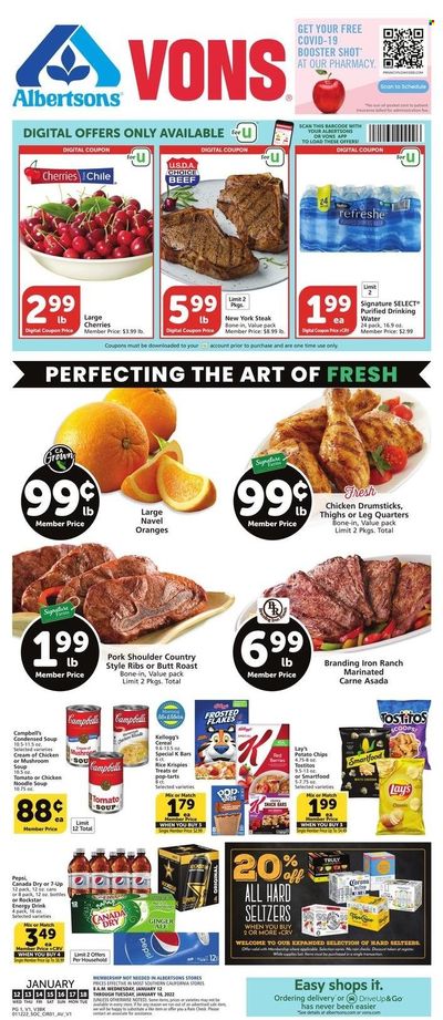 Albertsons (CA, ID, LA, MT, OR, TX, WA) Weekly Ad Flyer January 12 to January 19