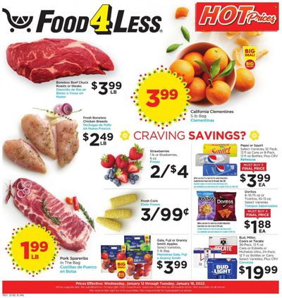 Food 4 Less (CA) Weekly Ad Flyer January 12 to January 19