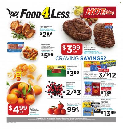 Food 4 Less (IL) Weekly Ad Flyer January 12 to January 19