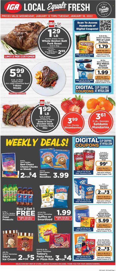IGA Weekly Ad Flyer January 12 to January 19