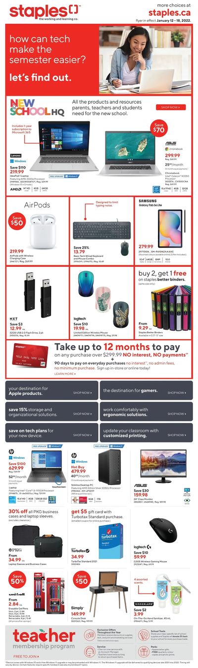 Staples Flyer January 12 to 18