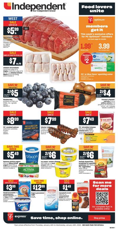 Independent Grocer (West) Flyer January 13 to 19