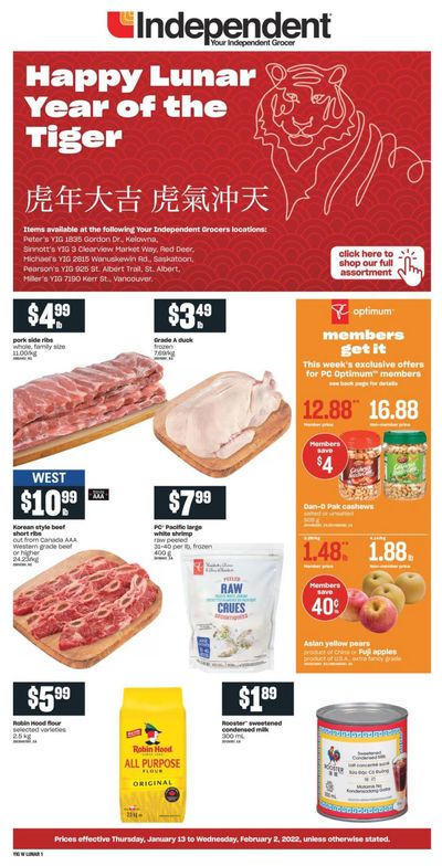 Independent Grocer (West) Lunar New Year Flyer January 13 to February 2