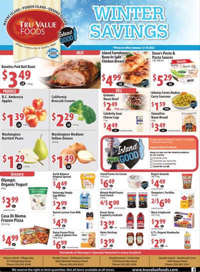 Tru Value Foods Flyer January 12 to 18