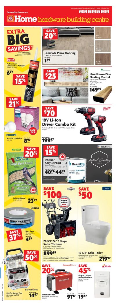 Home Hardware Building Centre (ON) Flyer January 13 to 19
