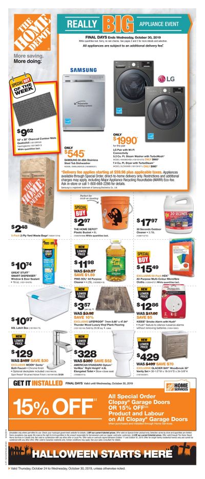 Home Depot (BC) Flyer October 24 to 30