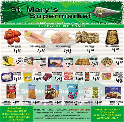 St. Mary's Supermarket Flyer January 12 to 18