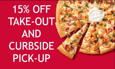 15% OFF TAKE-OUT AND CURBSIDE PICK-UP at Boston Pizza