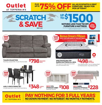 Outlet at Tepperman's Flyer January 14 to 20