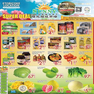 Sunny Foodmart (Etobicoke) Flyer January 14 to 20
