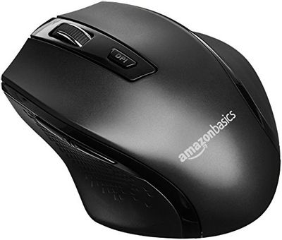 AmazonBasics Ergonomic Wireless PC Mouse - DPI adjustable - Black $13.37 (Reg $14.65)