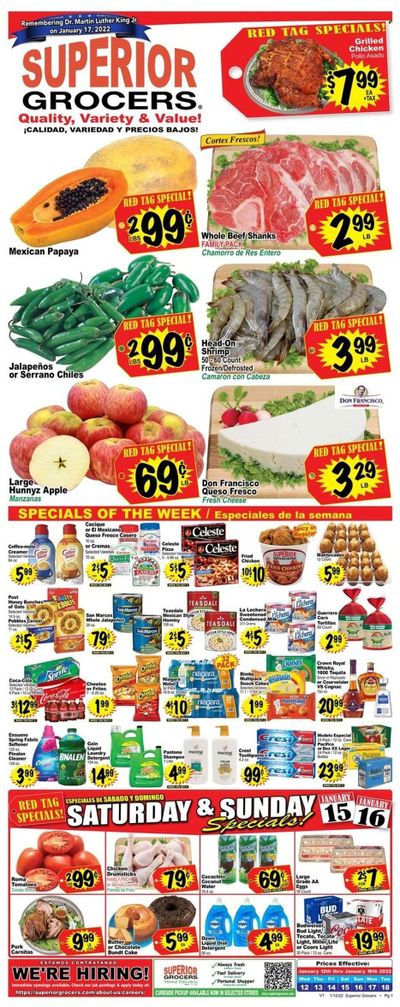 Superior Grocers (CA) Weekly Ad Flyer January 13 to January 20