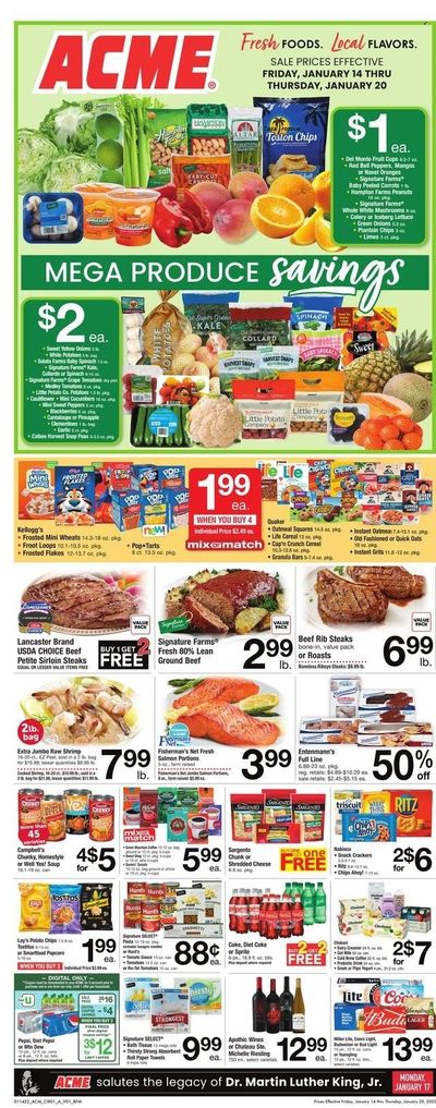 ACME (DE, NJ, NY, PA) Weekly Ad Flyer January 13 to January 20