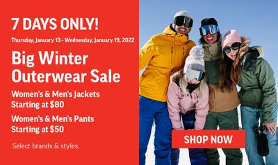 Sport Chek Canada Big Winter Outerwear Sale