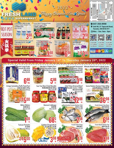 FreshLand Supermarket Flyer January 14 to 20