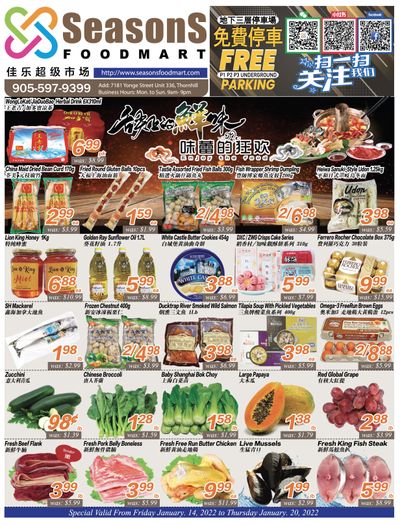 Seasons Food Mart (Thornhill) Flyer January 14 to 20