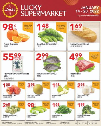 Lucky Supermarket (Edmonton) Flyer January 14 to 20