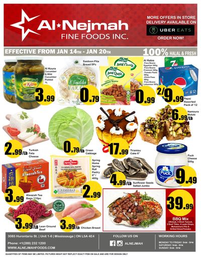 Alnejmah Fine Foods Inc. Flyer January 14 to 20