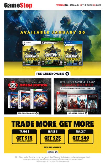GameStop Flyer January 14 to 20