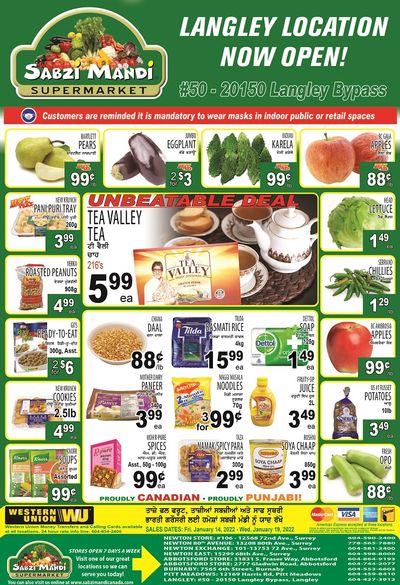 Sabzi Mandi Supermarket Flyer January 14 to 19