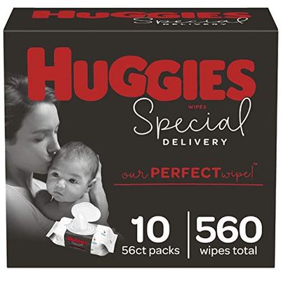 Baby Wipes, Huggies Special Delivery, UNSCENTED, Hypoallergenic, 10 Flip-Top Packs, 560 Count $18.97 (Reg $24.98)