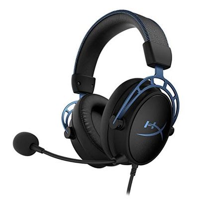 HyperX Cloud Alpha S - PC Gaming Headset, 7.1 Surround Sound, Adjustable Bass, Dual Chamber Drivers, Chat Mixer, Breathable Leatherette, Memory Foam, and Noise Cancelling Microphone - Blue $104.99 (Reg $179.99)