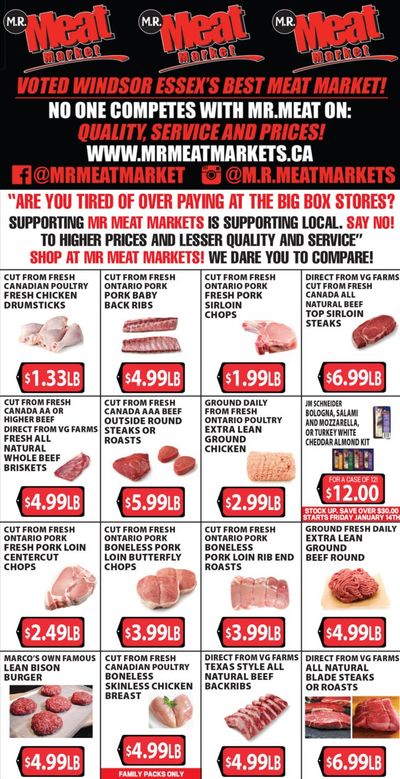 M.R. Meat Market Flyer January 15 to 22