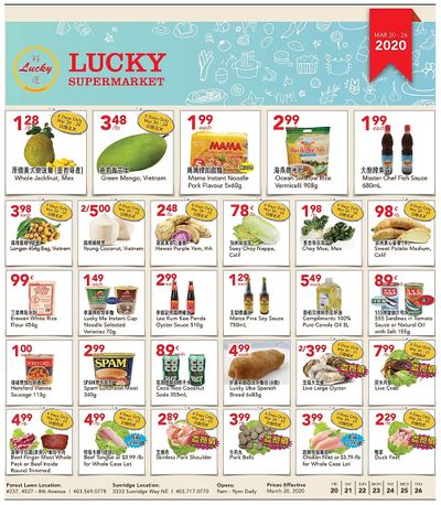 Lucky Supermarket (Calgary) Flyer March 20 to 26