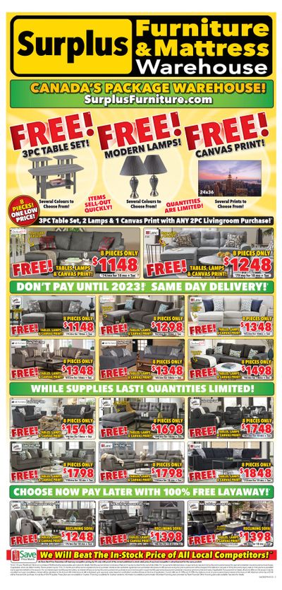 Surplus Furniture & Mattress Warehouse (St. John's) Flyer January 17 to 30