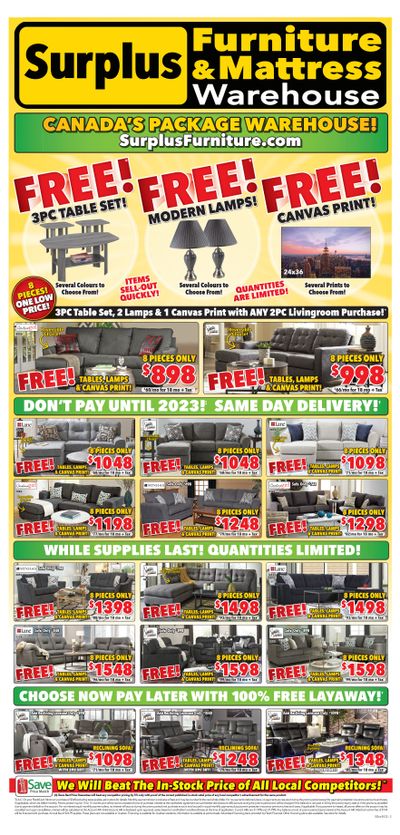 Surplus Furniture & Mattress Warehouse (St. Catharines) Flyer January 17 to 30