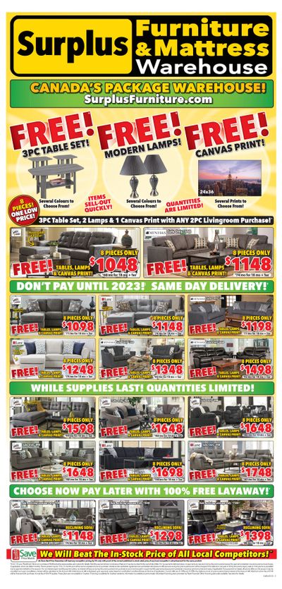 Surplus Furniture & Mattress Warehouse (Edmonton) Flyer January 17 to 30