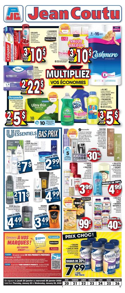 Jean Coutu (QC) Flyer January 20 to 26