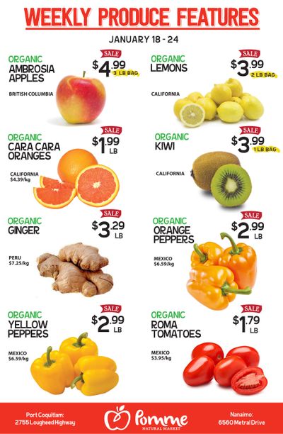 Pomme Natural Market Flyer January 18 to 24