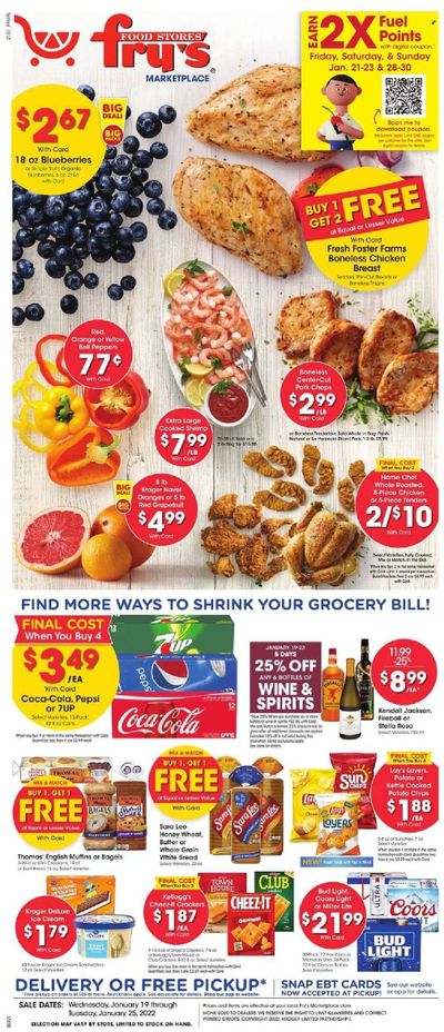 Fry’s (AZ) Weekly Ad Flyer January 19 to January 26