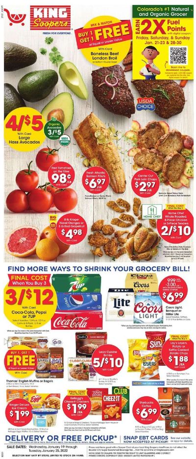 King Soopers (CO) Weekly Ad Flyer January 19 to January 26