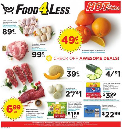 Food 4 Less (CA) Weekly Ad Flyer January 19 to January 26