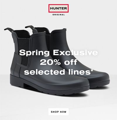 Hunter Boots Canada Sale: Save 20% Off NEW 2020 Spring Summer Collection