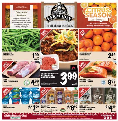 Farm Boy (Aukland, Burlington, Newmarket, Oakville, Richmond Hill) Flyer January 20 to 26