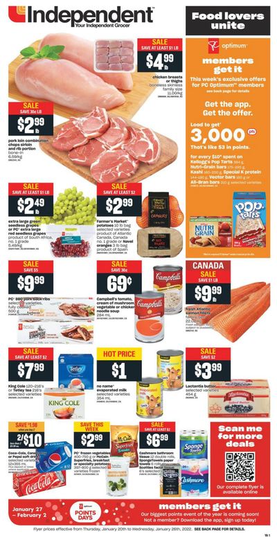 Independent Grocer (Atlantic) Flyer January 20 to 26